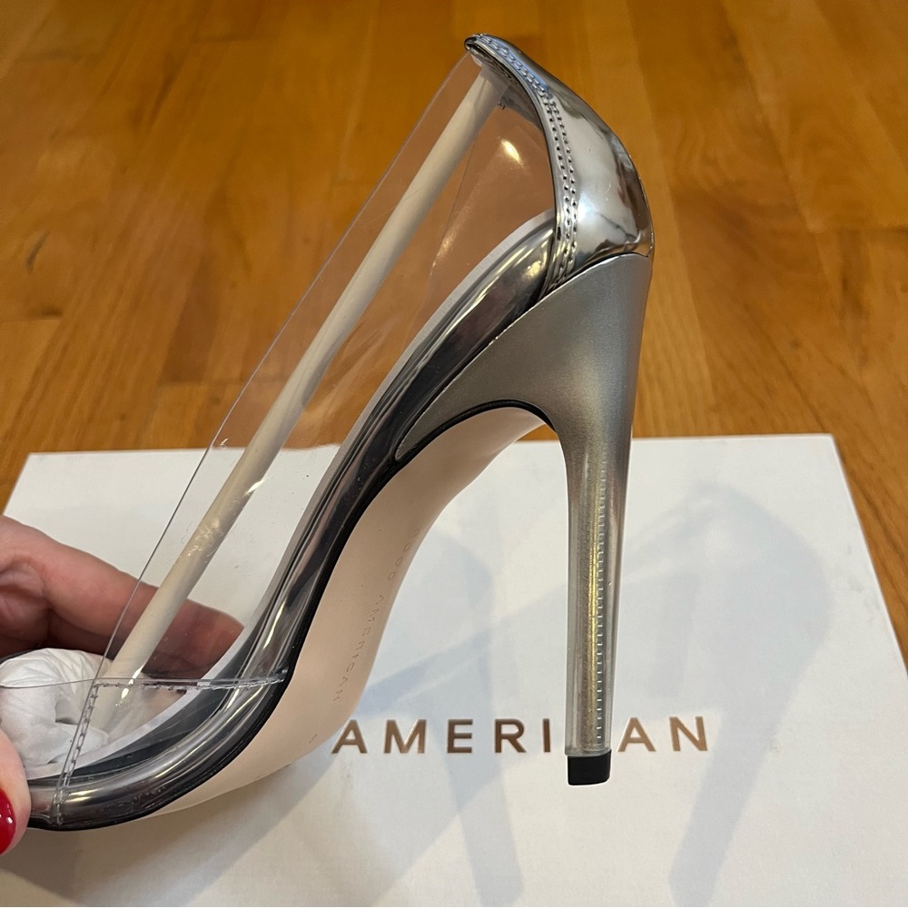Good American Cinder-F*cking-Rella Glass Pump Shoes Size 9 NWT - Picture 8 of 14